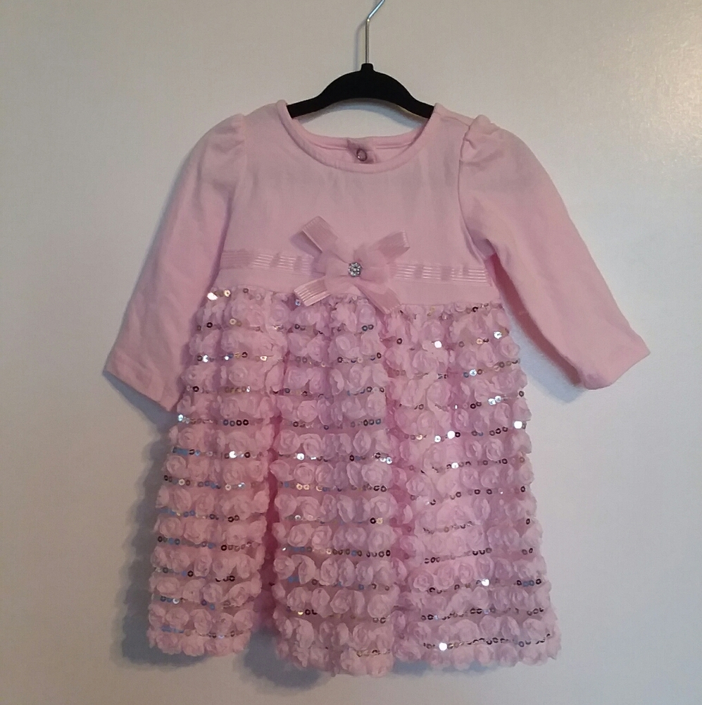 Nanette Baby Girls Tulle Dress With Rosettes